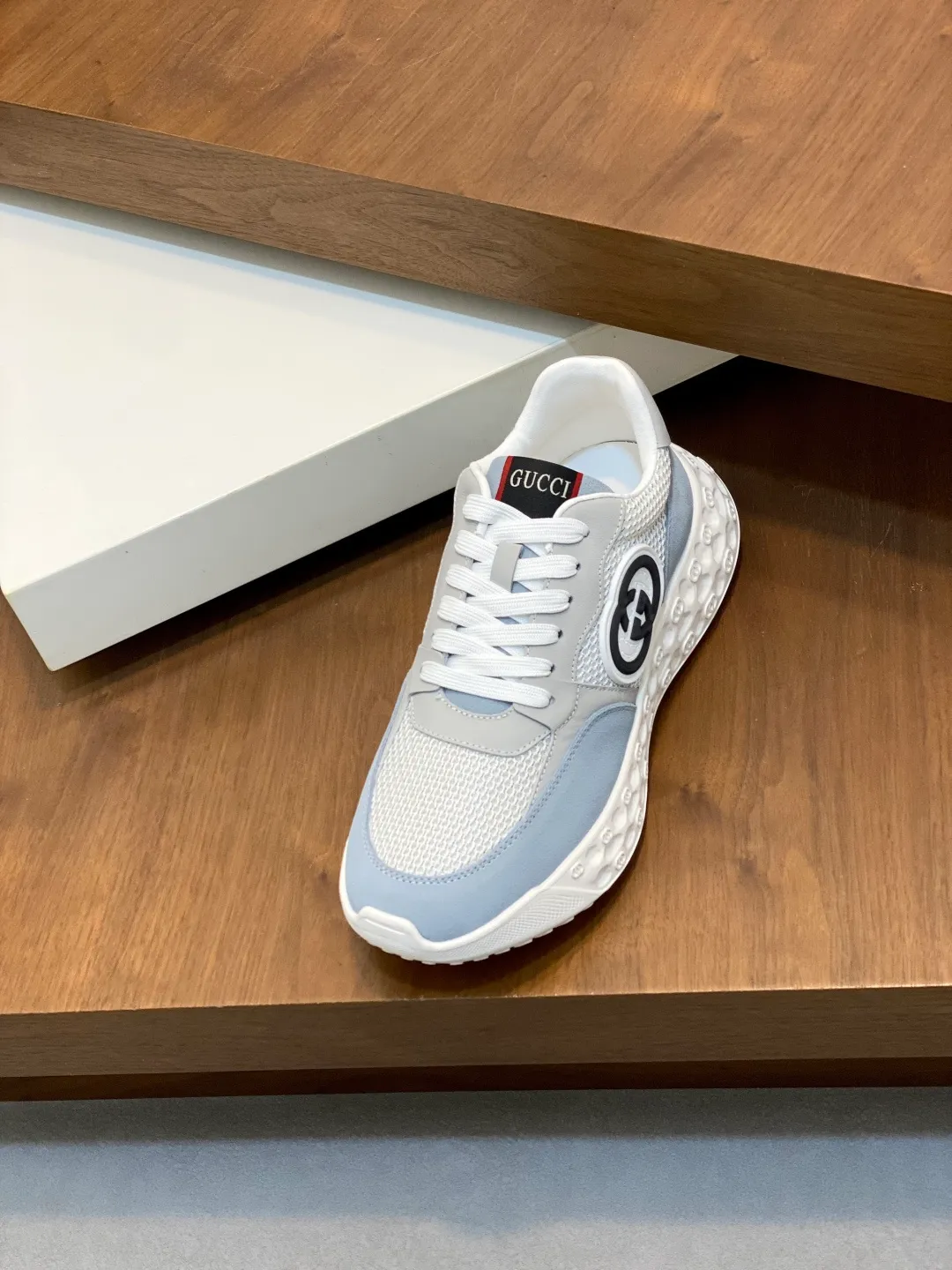 Men's shoes 💰780 [Gucci] Gucci - High-end quality original order - Upper: Napa calfskin, pebbled calfskin, computer embroidered brand totem - Inner: water-dyed cowhide - Outsole: ultra-light TPU·rubber; two-color molded outsole -Super high quality control·Fine workmanship: highlighted (high-end·luxury·grade) -Size: 38-44 (38 45 can be customized)